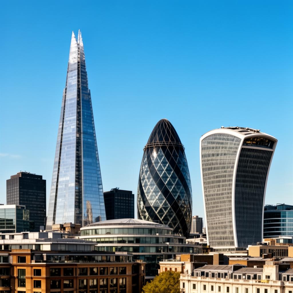 The City of London financial district at dusk